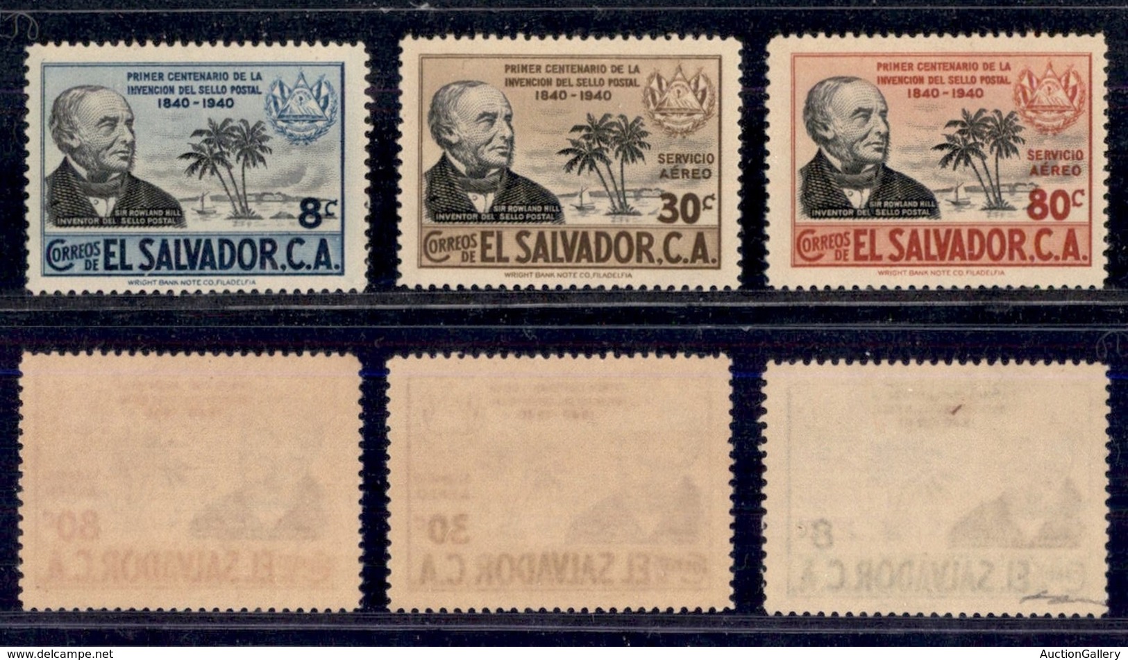 SALVADOR - 1940 - 100 Anni Francobolli (575/577) - Serie Completa - Gomma Originale E Integra - Other & Unclassified