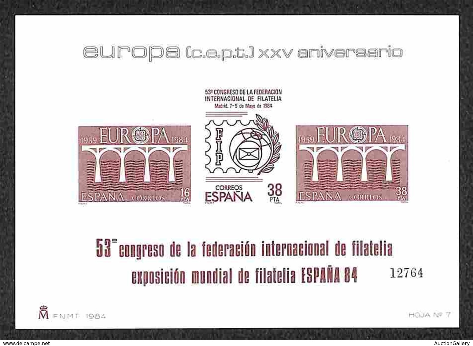 SPAGNA - 1984 - Foglietto Europa Cept Esposizione Filatelica ESPANA 84 (2633/2634) - Nuovo (80) - Altri & Non Classificati