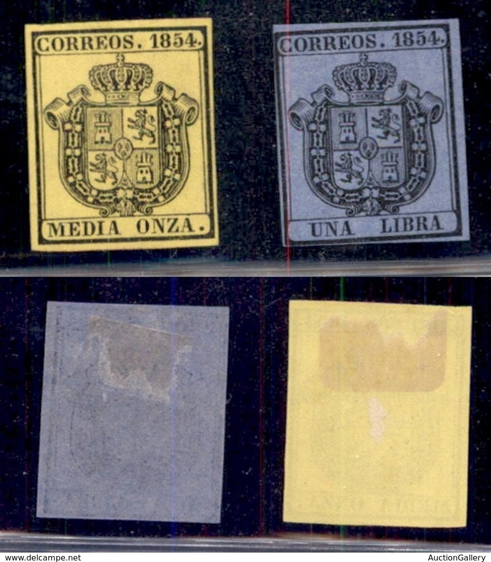 SPAGNA - 1854 - Segnatasse (1 + 4) - Due Valori - Gomma Originale (78) - Other & Unclassified