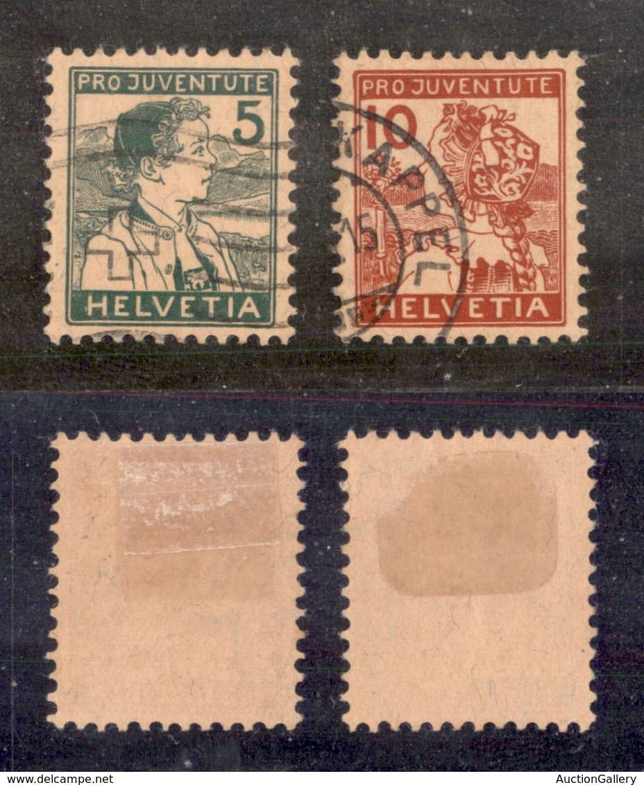 SVIZZERA - 1915 - Pro Juventute (128/129) - Serie Completa - Usata (120+) - Other & Unclassified