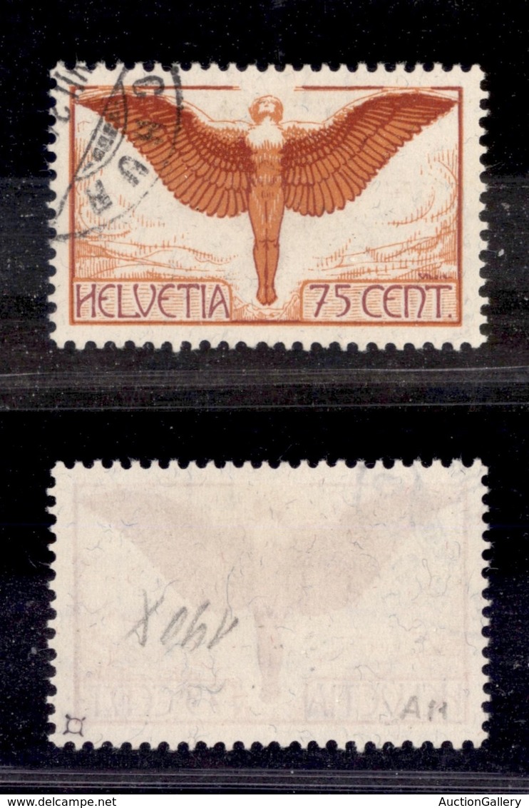 SVIZZERA - 1924 - 75 Cent Posta Aerea (190x) - Usato (85) - Other & Unclassified