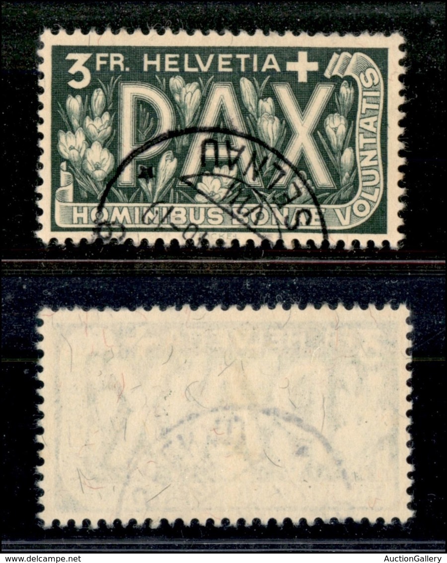 SVIZZERA - 1945 - 3 Franchi Pax (457) - Usato - Sonstige & Ohne Zuordnung