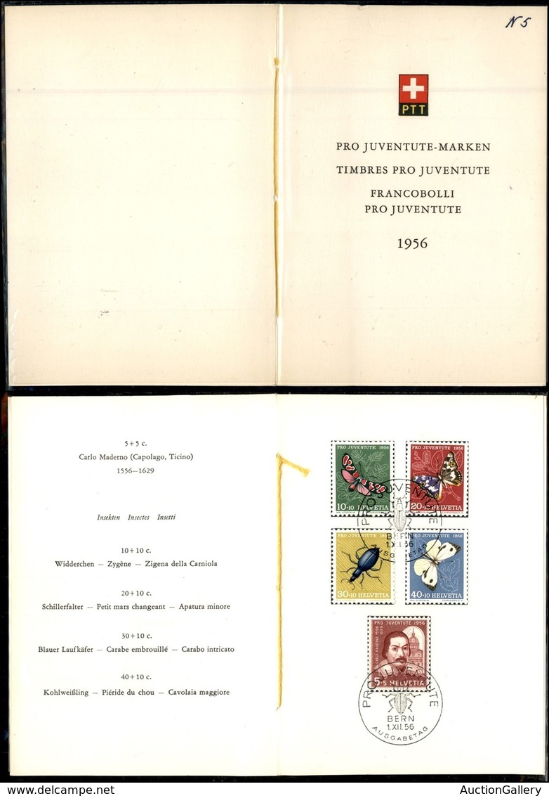 SVIZZERA - 1956 - Pro Juventute (632/636) - Libretto PTT - FDC - Other & Unclassified