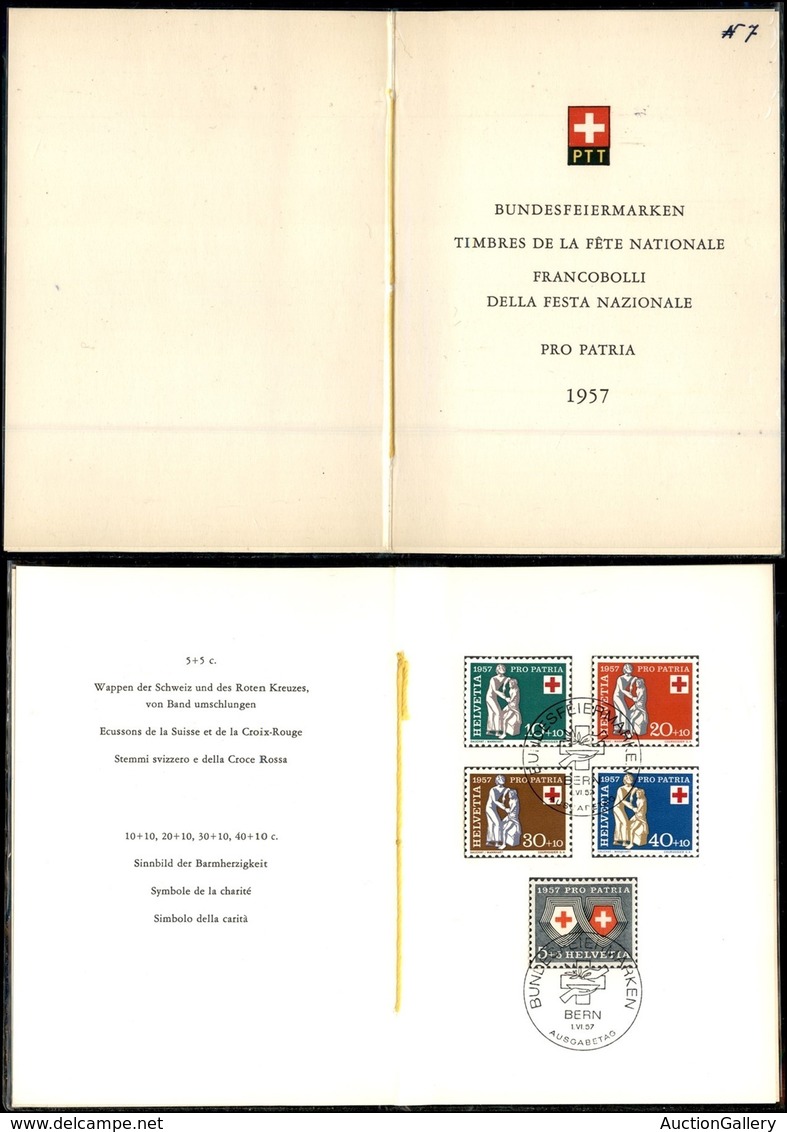 SVIZZERA - 1957 - Pro Patria (641/645) - Libretto PTT - FDC - Other & Unclassified