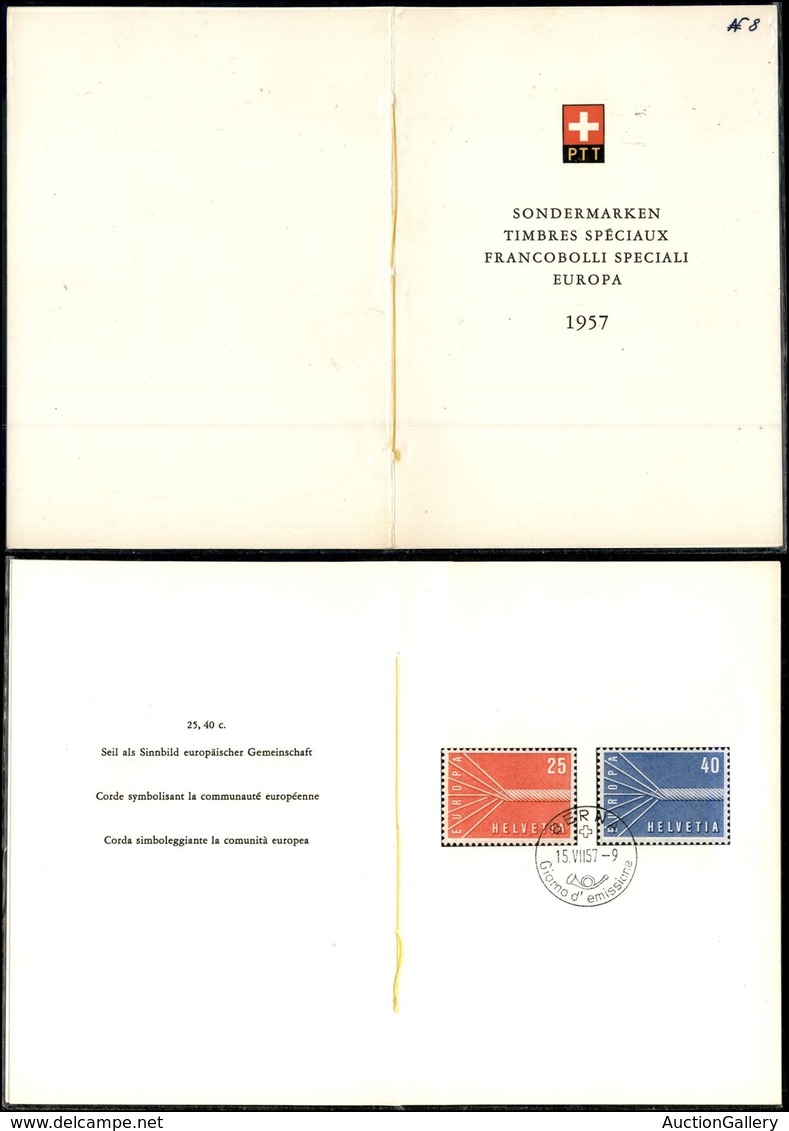 SVIZZERA - 1957 - Europa (646/647) - Libretto PTT - FDC - Other & Unclassified