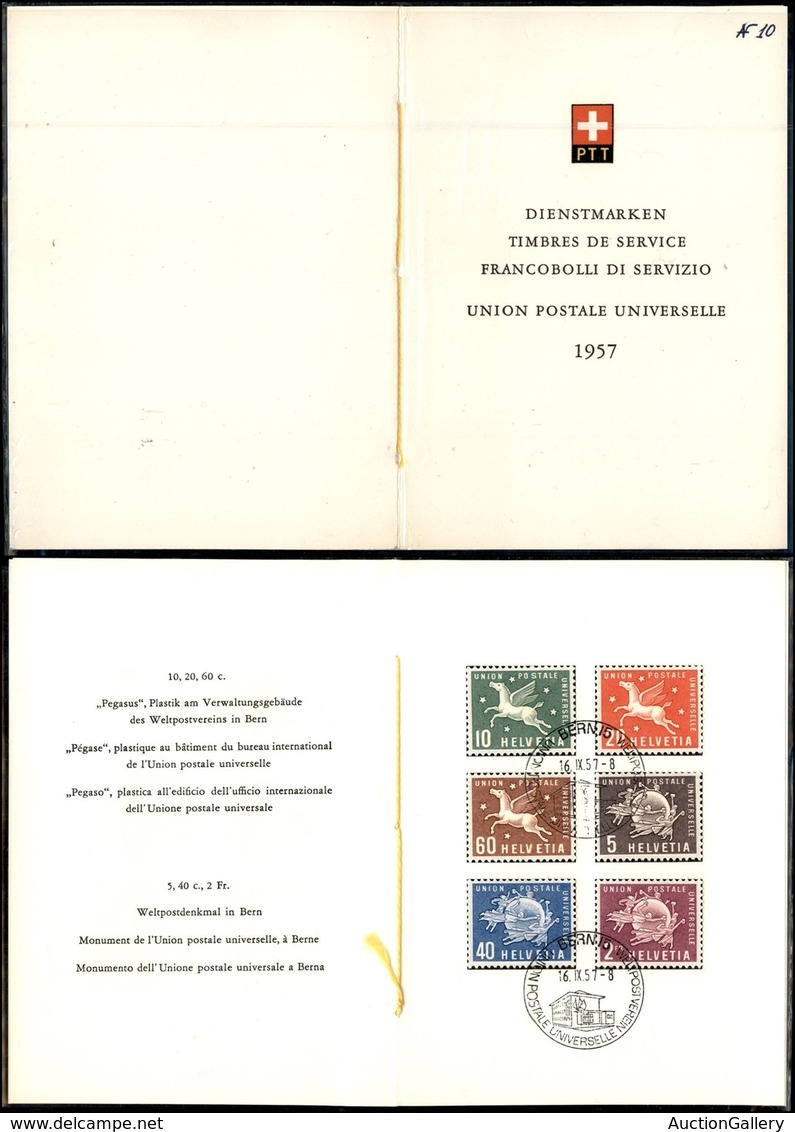 SVIZZERA - 1957 - Servizio - Upu (1/6) - Libretto PTT - FDC - Other & Unclassified