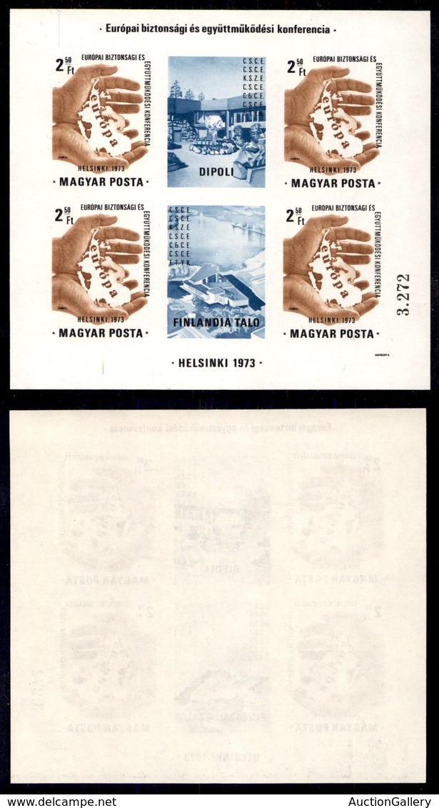 UNGHERIA - 1973 - Foglietto KSZE (block 99B) - Non Dentellato - Gomma Integra (160) - Autres & Non Classés