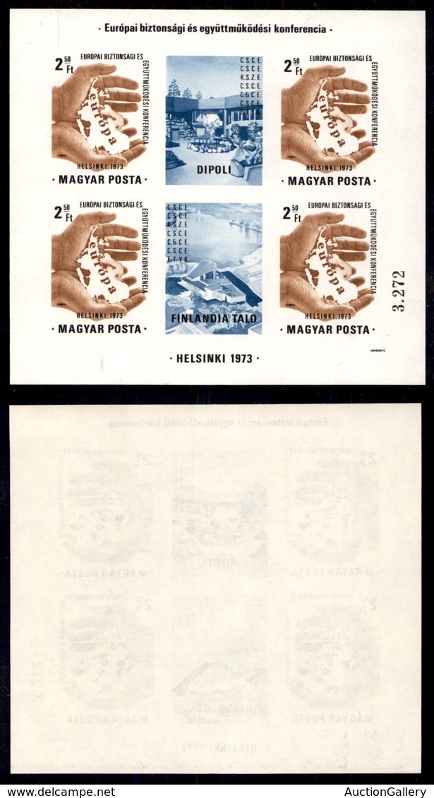 UNGHERIA - 1973 - Foglietto KSZE (block 99B) - Non Dentellato - Gomma Integra (160) - Altri & Non Classificati