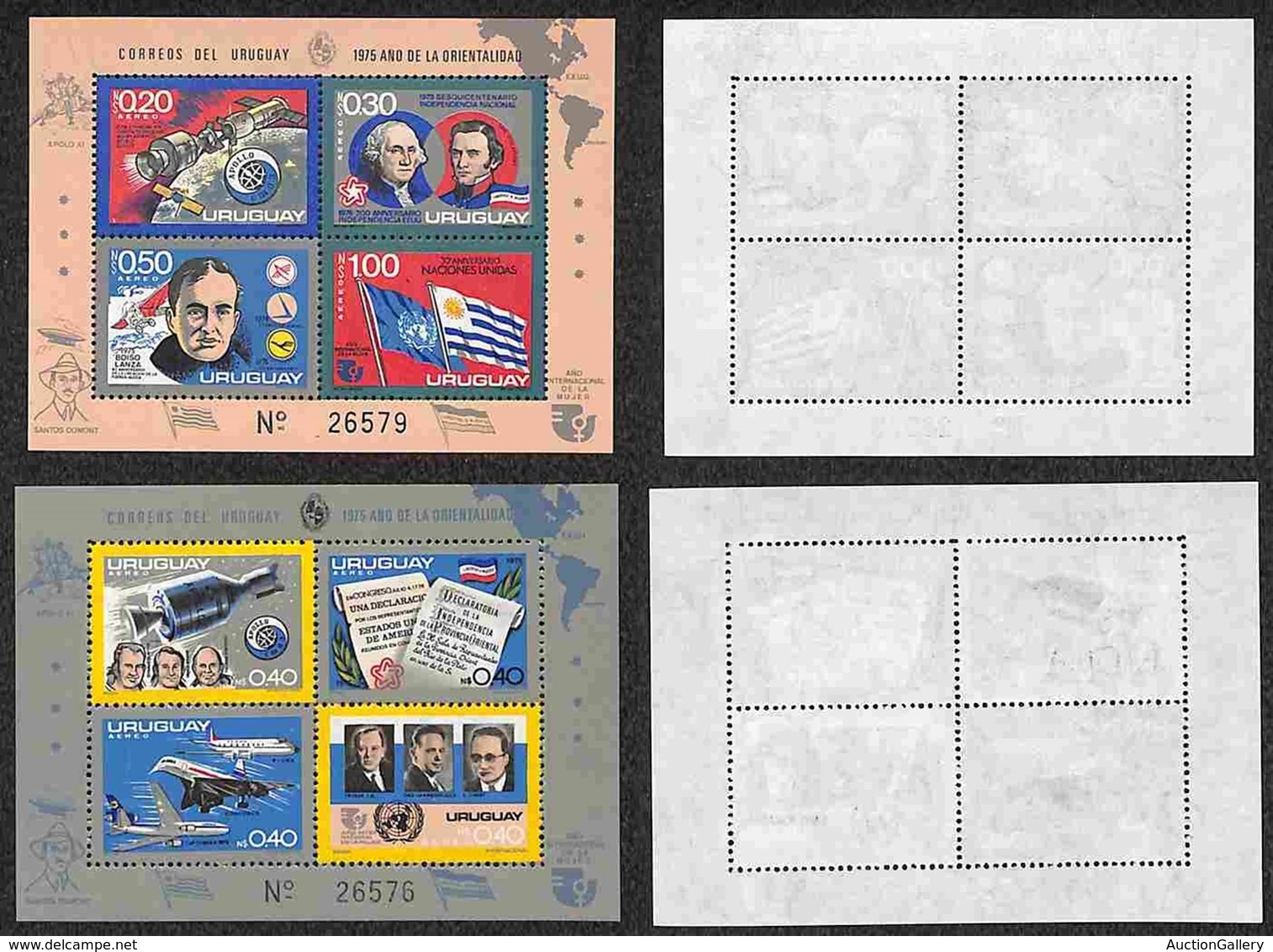 URUGUAY - 1975 - Foglietti Anniversari Ed Eventi (block 26/27) - Gomma Integra (80) - Other & Unclassified