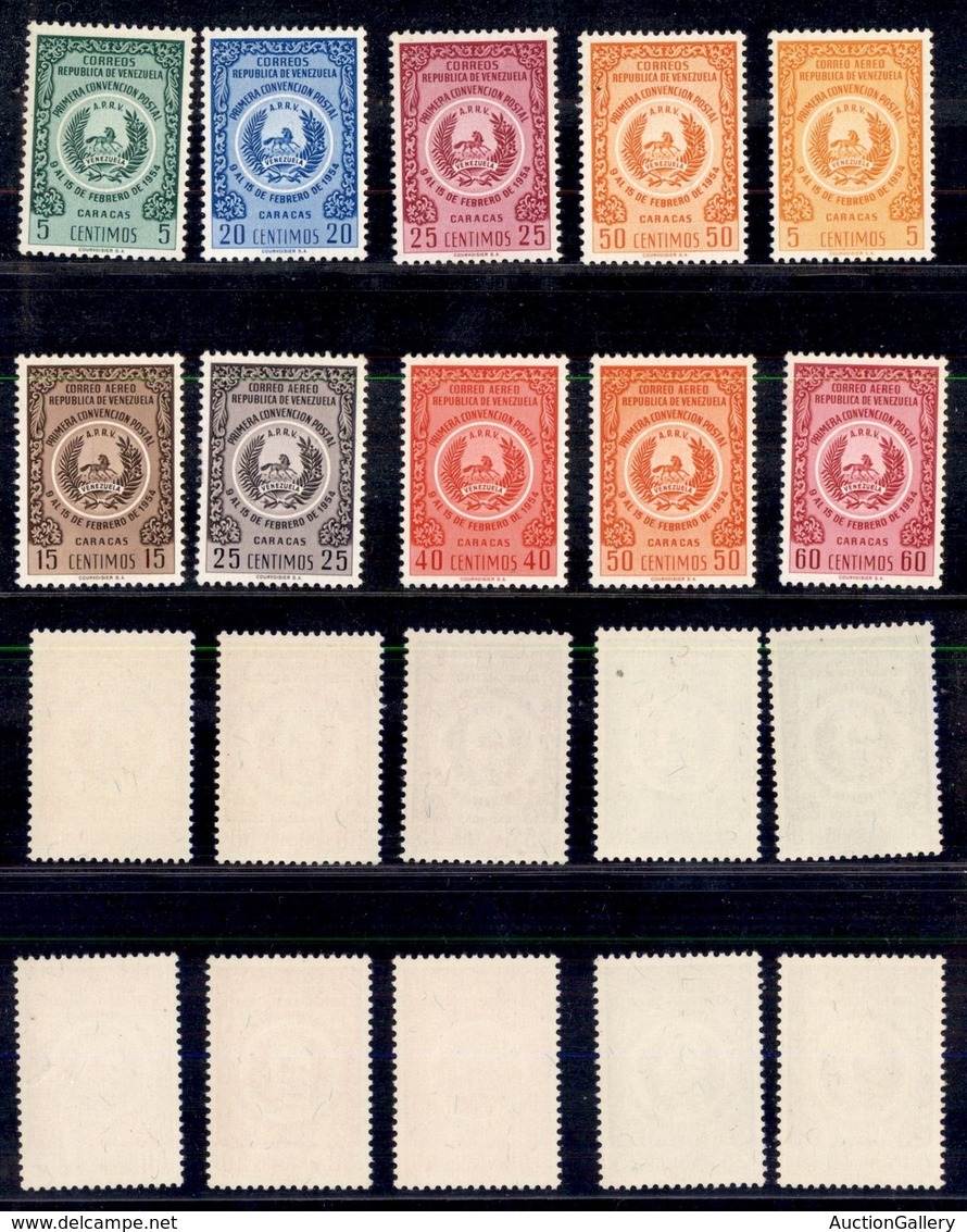 VENEZUELA - 1955 - Conferenza Postale Caracas (1116/1125) - Serie Completa - Gomma Integra (40) - Sonstige & Ohne Zuordnung