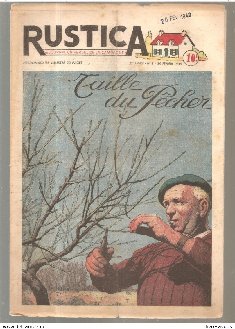 RUSTICA N°8 Du 20/2 1949 Taille Du Pêcher - 1900 - 1949