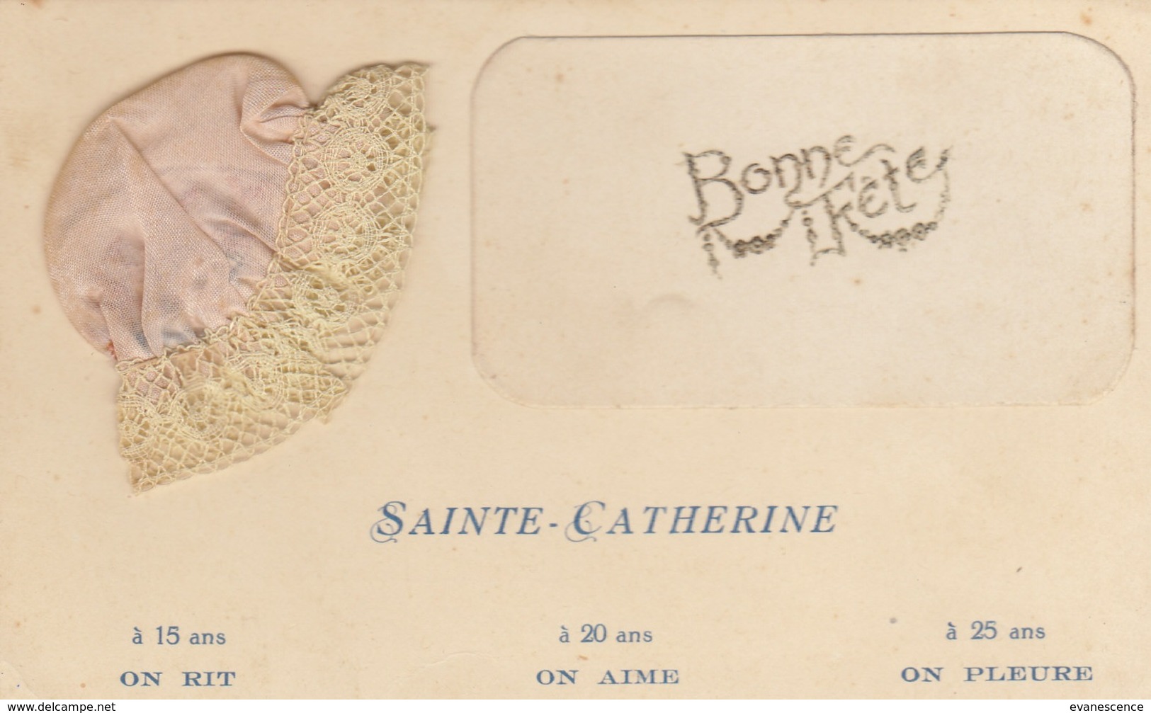 Carte De Sainte Catherine : Bonnet    ///  REF  SEPT.  19  /// N° 9306 - Sainte-Catherine