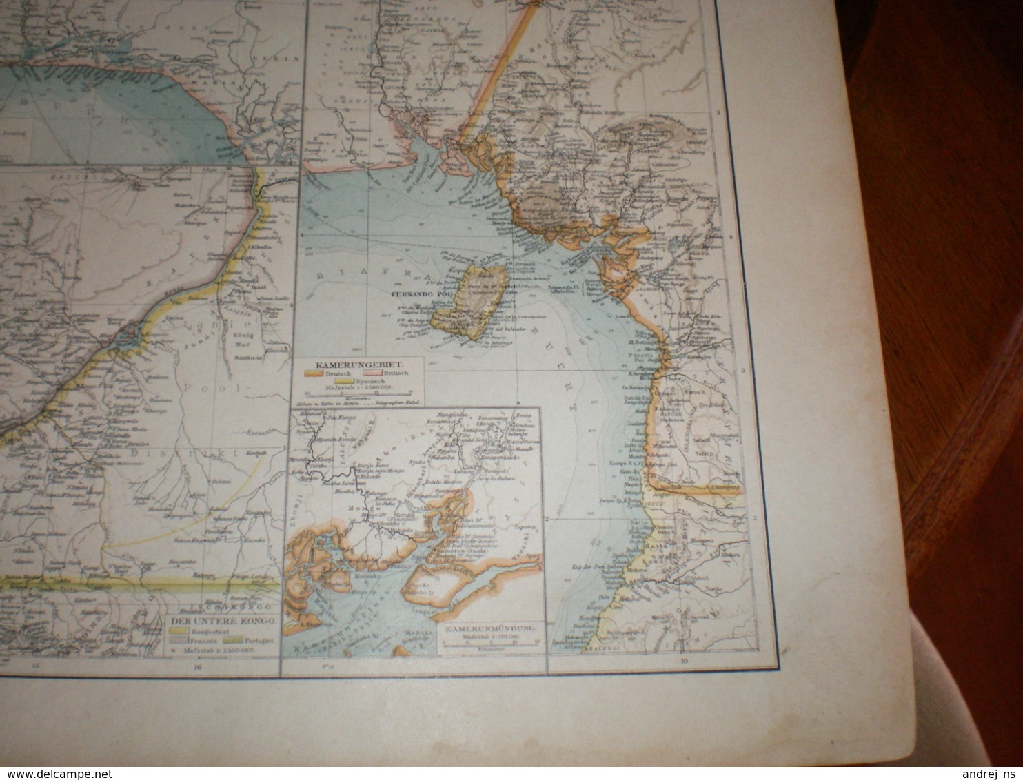 Westafrikanische Kolonialkarten Volks Und Familien Atlas A Shobel Leipzig 1901 Big Map - Cartes Géographiques