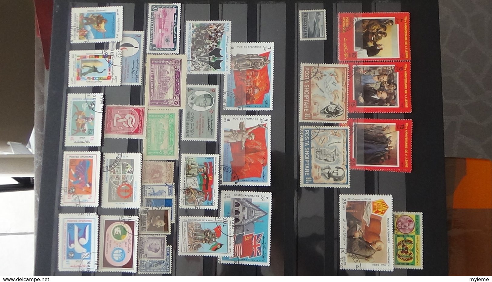 Collection timbres d'AFGHANASTAN dont des doubles superposés. Idéal pour thématiques A saisir !!!