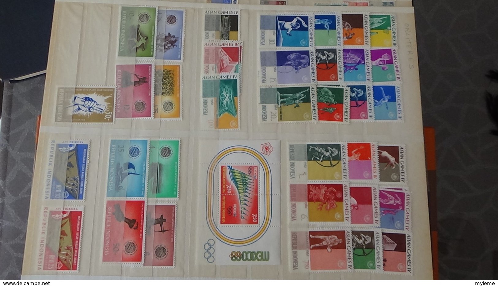 Collection timbres d'INDONESIE Idéal pour thématiques A saisir !!!