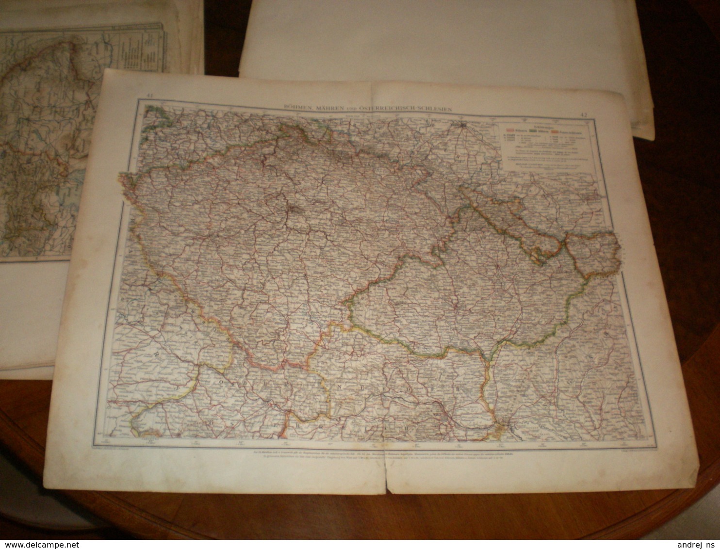 Bohmen Mahren Und Osterreichisch Schleisen Volks Und Familien Atlas A Shobel Leipzig 1901 Big Map - Carte Geographique