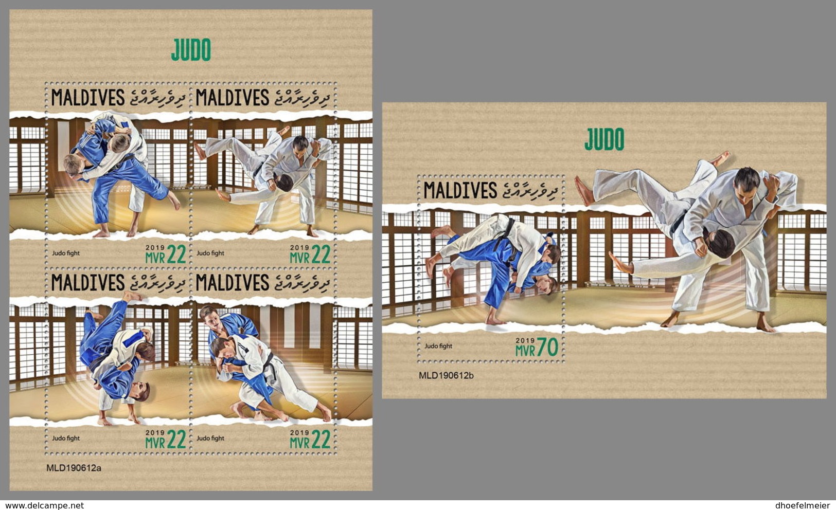 MALDIVES 2019 MNH Judo M/S+S/S - OFFICIAL ISSUE - DH1937 - Judo