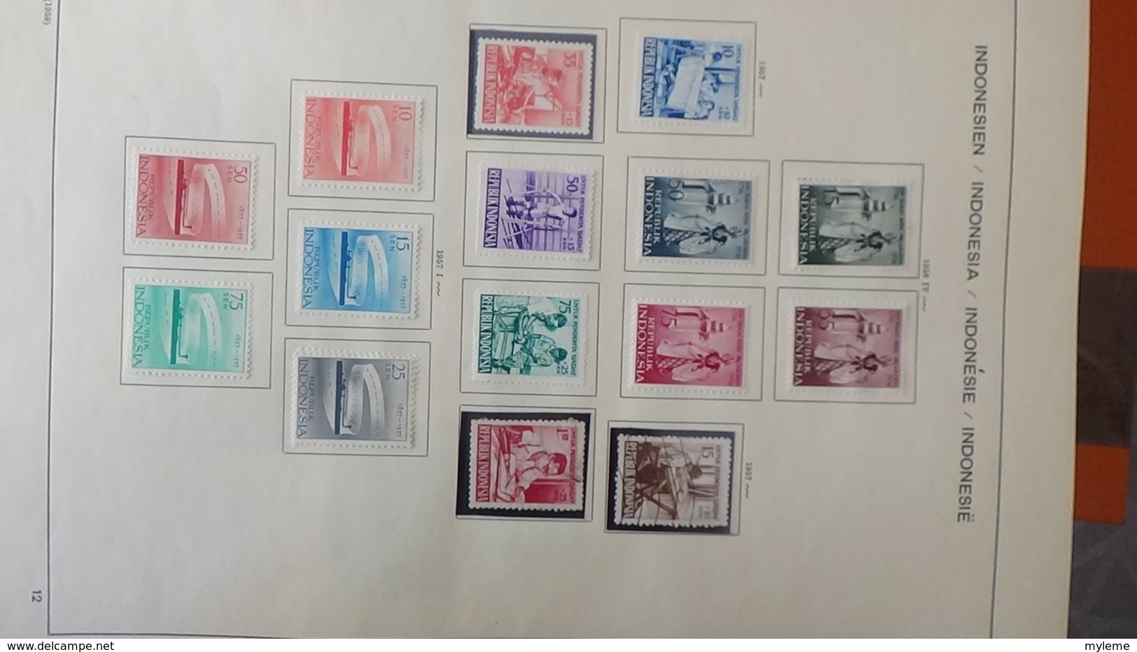 Collection timbres d'INDONESIE Idéal pour thématiques A saisir !!!