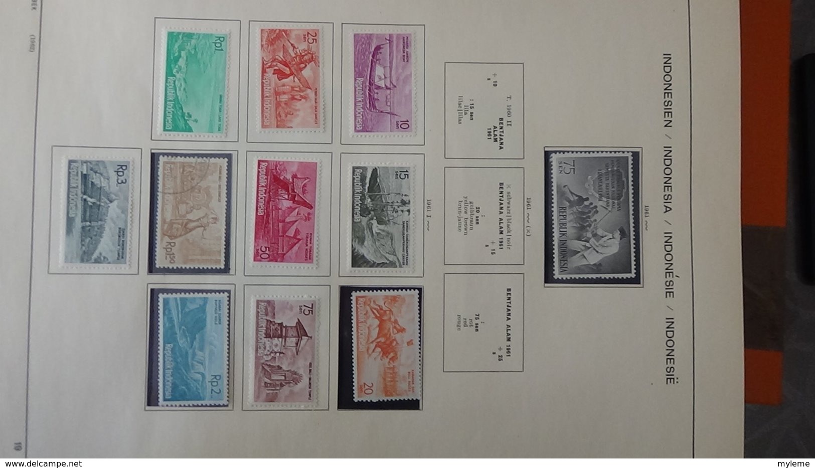 Collection timbres d'INDONESIE Idéal pour thématiques A saisir !!!