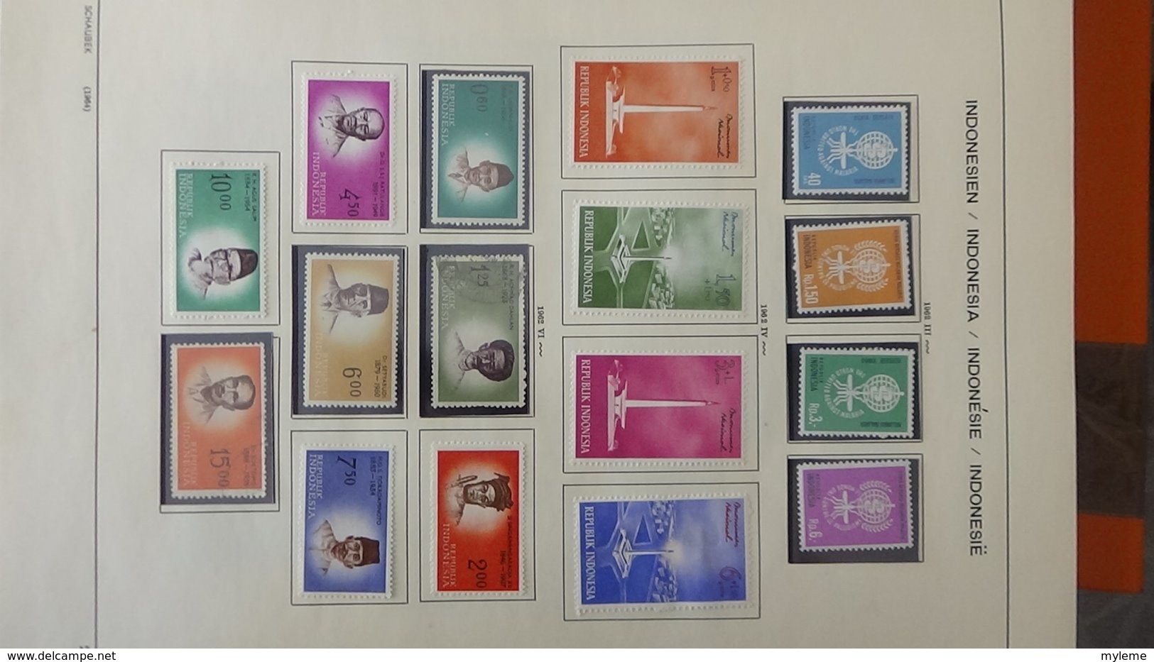 Collection timbres d'INDONESIE Idéal pour thématiques A saisir !!!