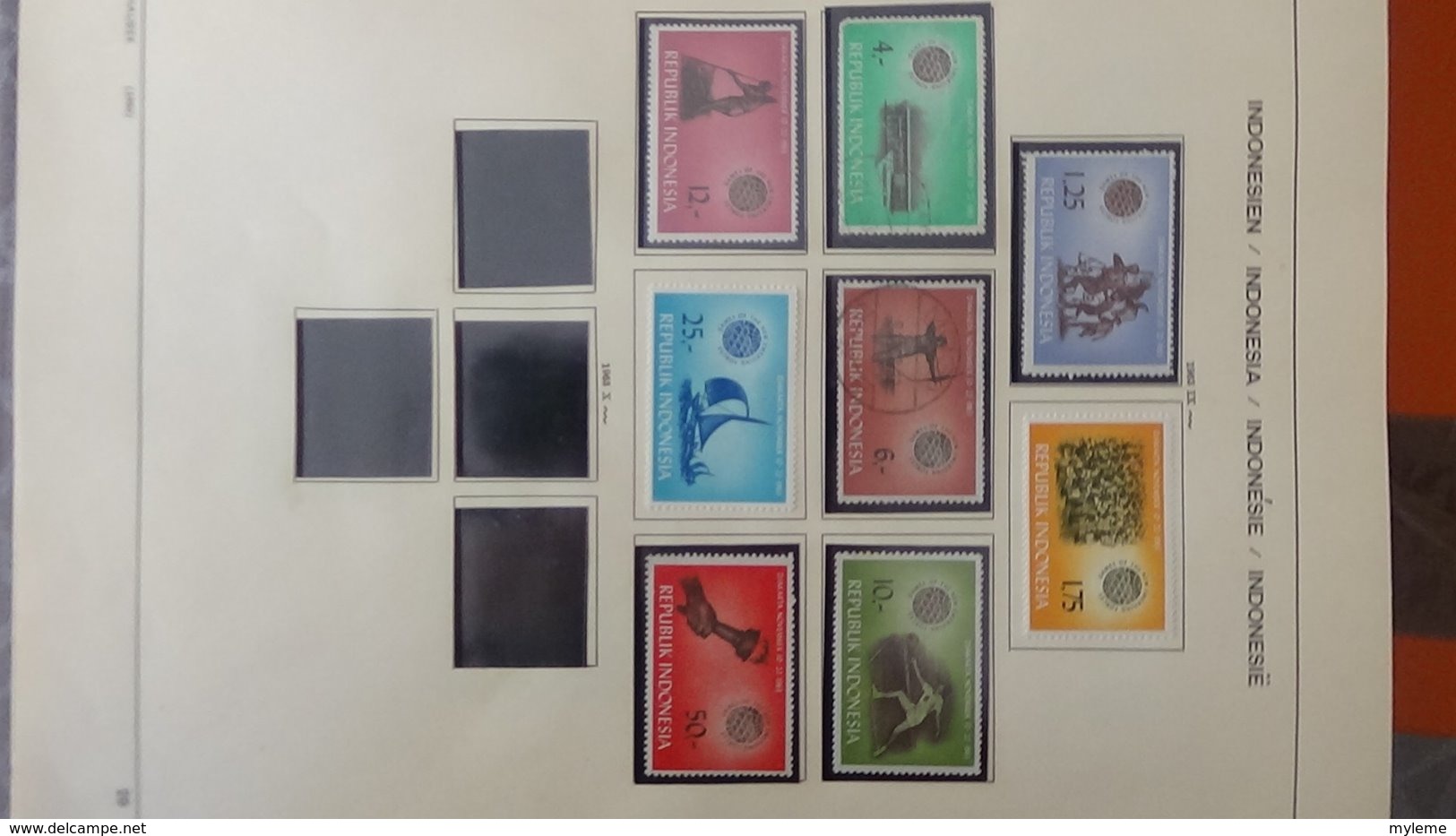 Collection timbres d'INDONESIE Idéal pour thématiques A saisir !!!