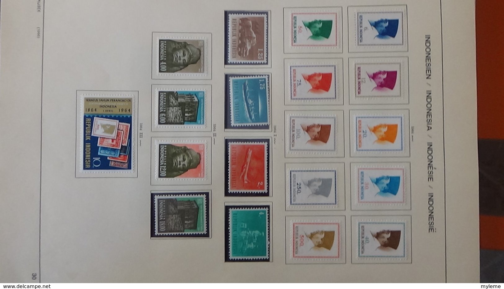 Collection timbres d'INDONESIE Idéal pour thématiques A saisir !!!
