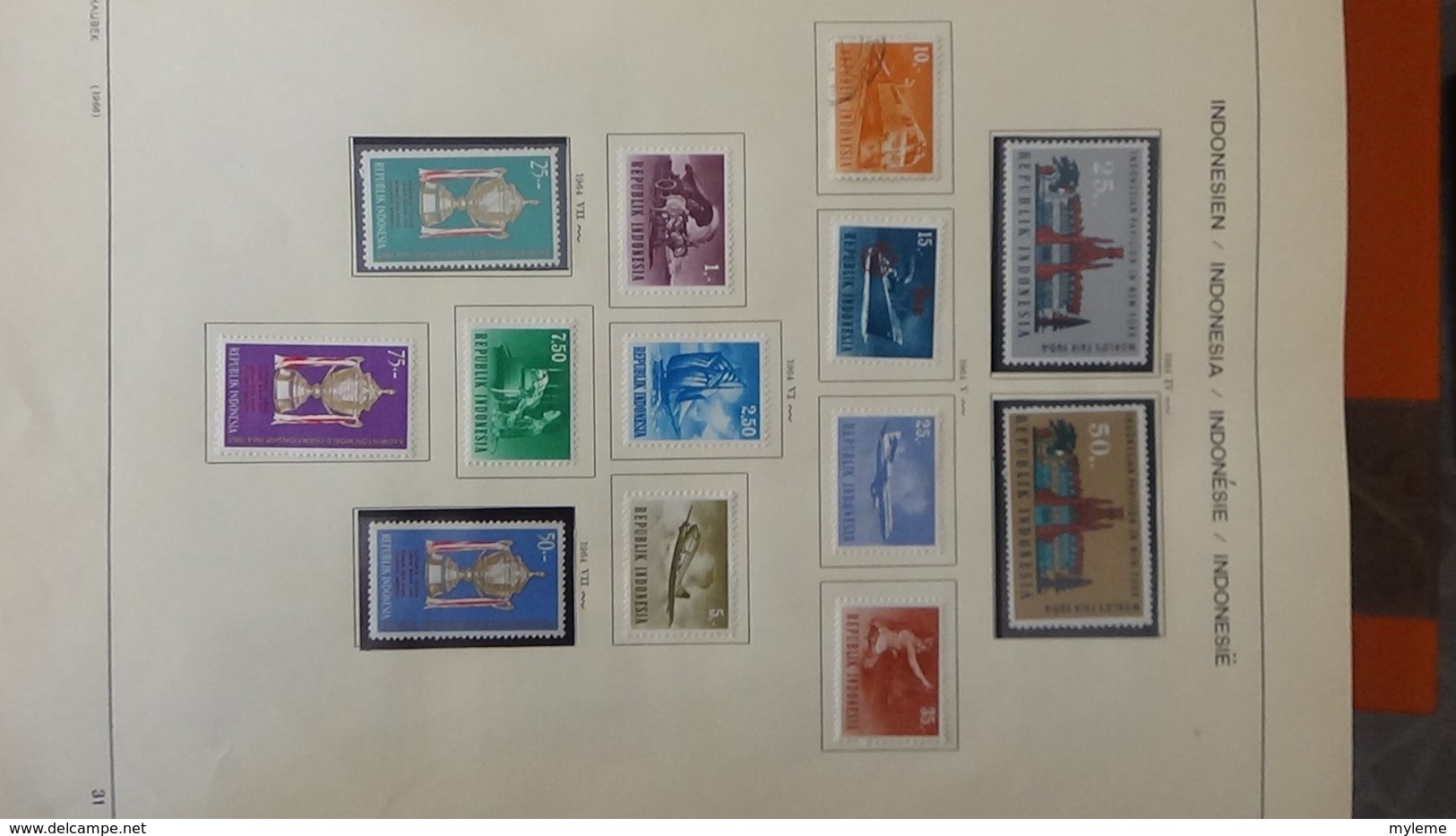 Collection timbres d'INDONESIE Idéal pour thématiques A saisir !!!