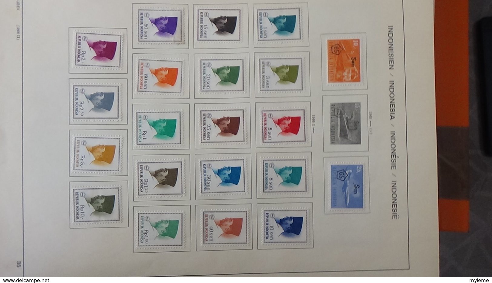 Collection timbres d'INDONESIE Idéal pour thématiques A saisir !!!