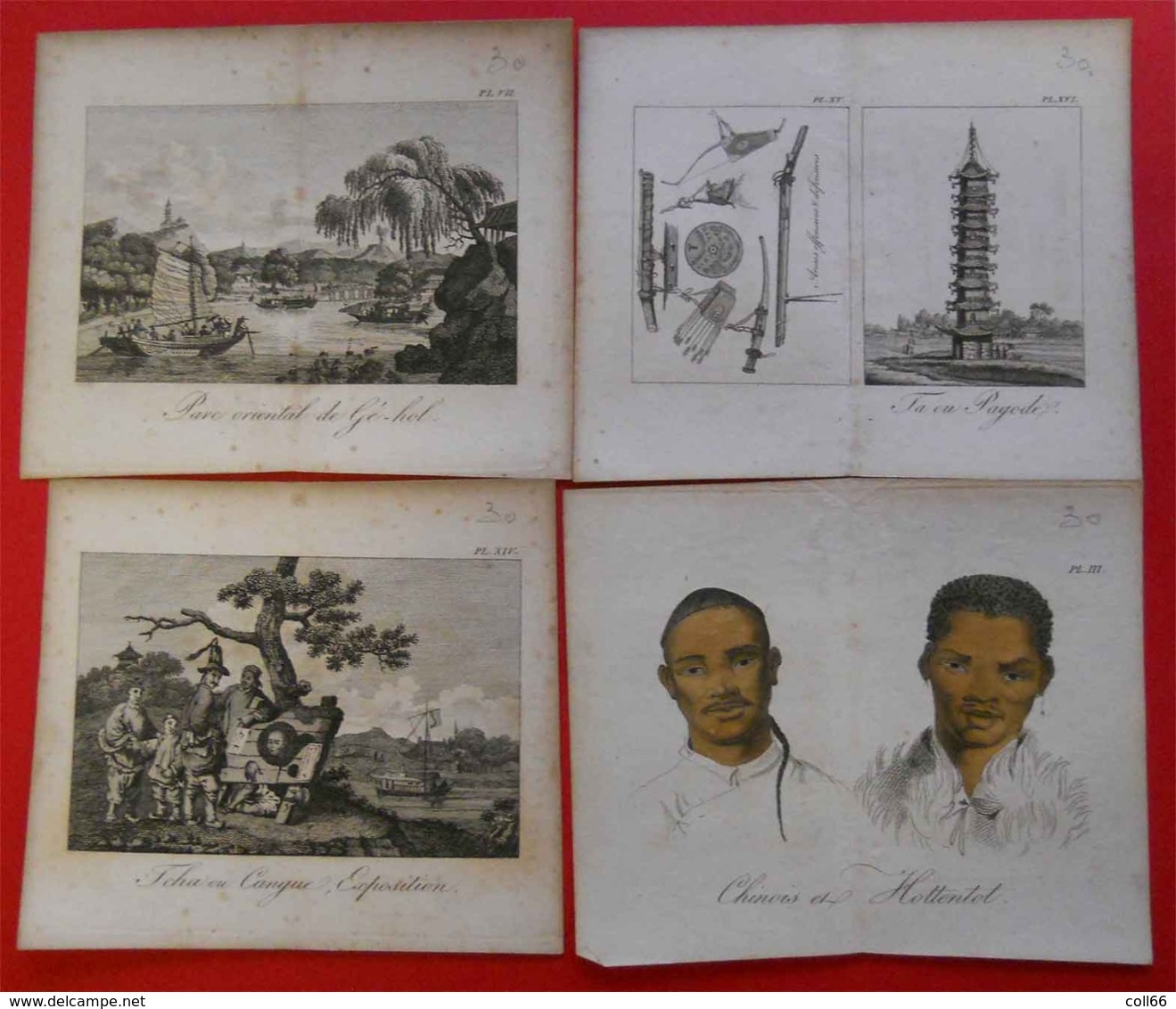 1817   Lot De 12 Gravures Chinoises Chinese Engravings Origine Bibliotheque Portative Des Voyages Atlas Barrow - Estampes & Gravures