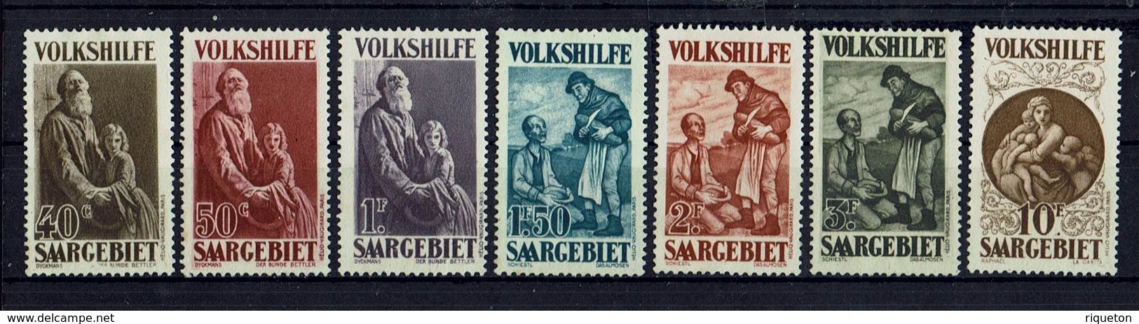 Sarre - 1929 - Série 125/131 - Neufs Sans La Gomme - (X) - B/TB - - Unused Stamps