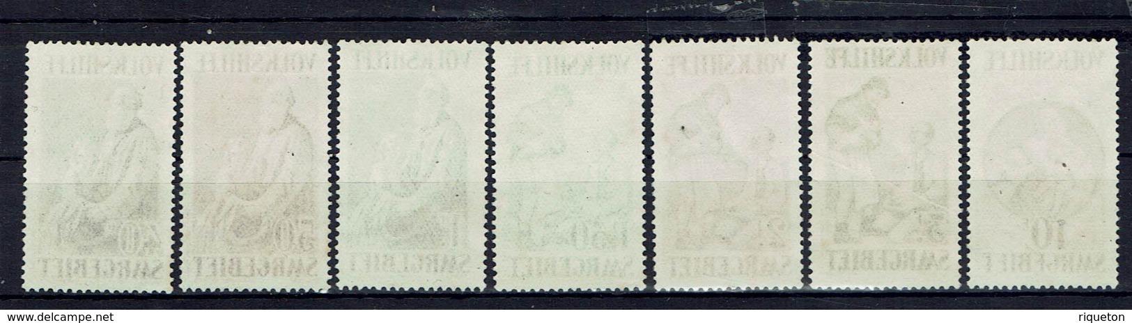 Sarre - 1929 - Série 125/131 - Neufs Sans La Gomme - (X) - B/TB - - Unused Stamps