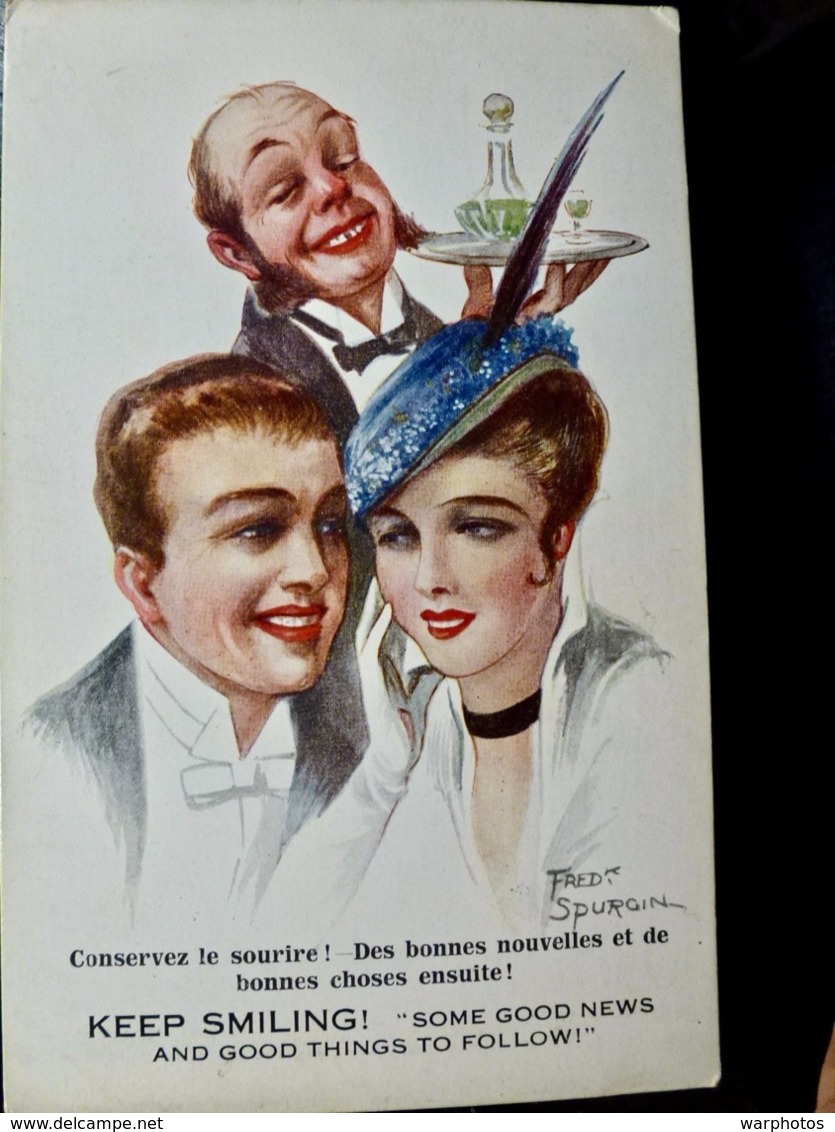 CARTE POSTALE _ CPA VINTAGE : Illustration SURGIN _ KEEP SMILING   // CPA.FTS.276.13.S4 - Spurgin, Fred