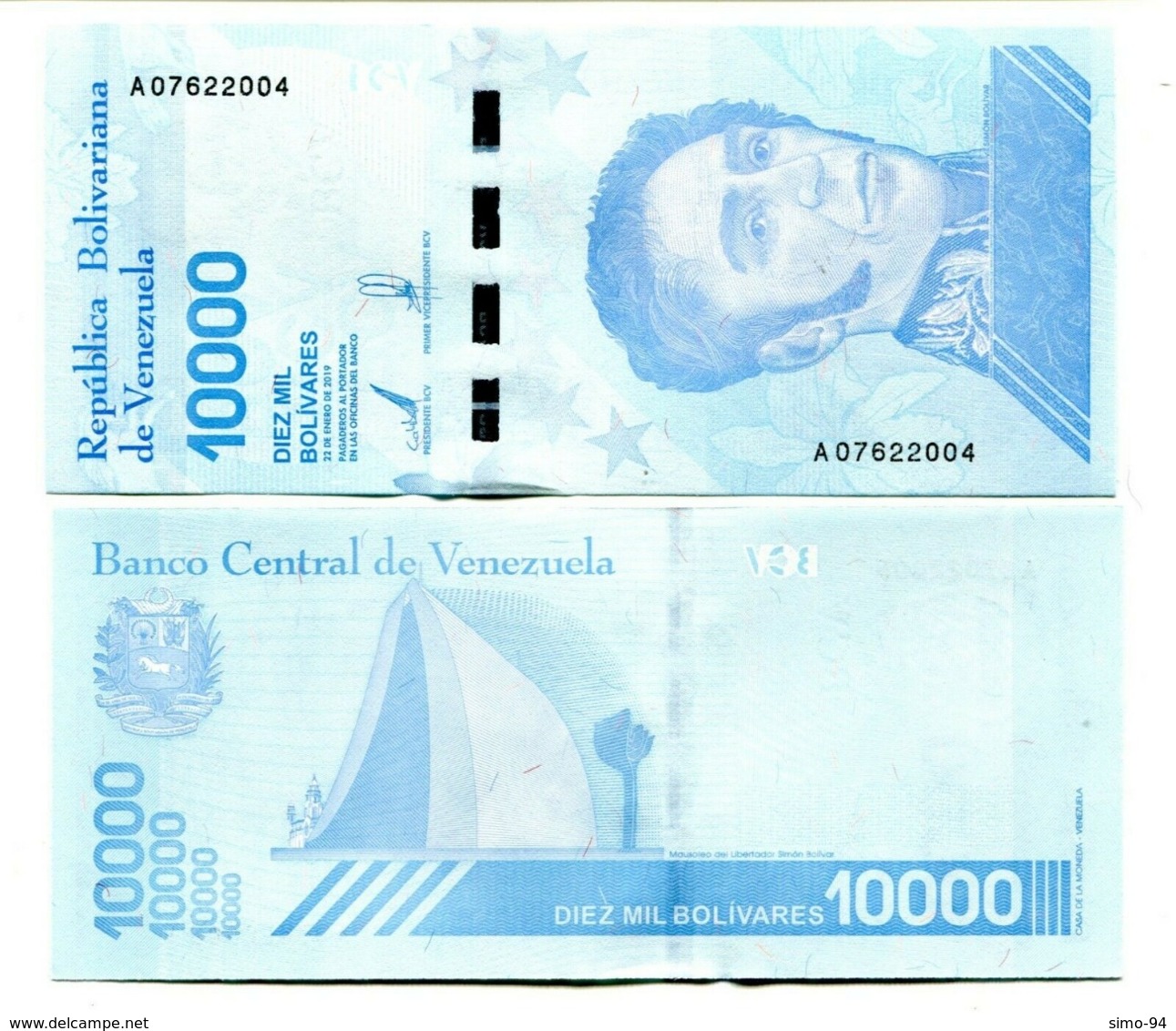 Venezuela P.new 10000 Bolivares 2019   Unc - Venezuela