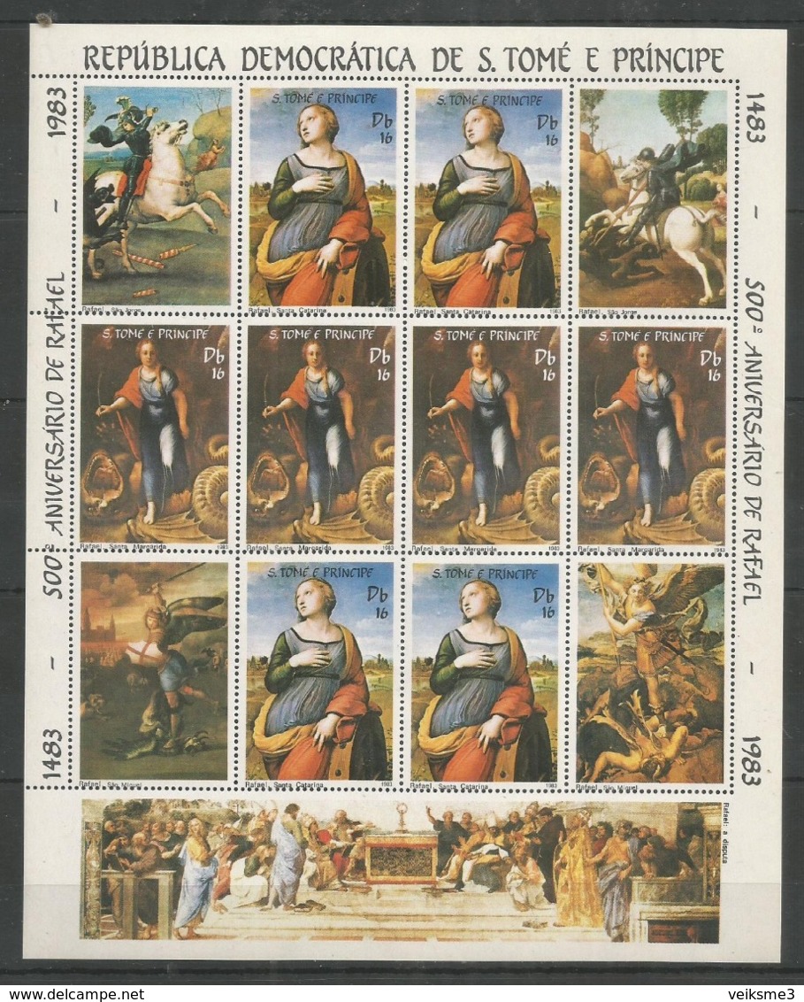 S.TOME E PRINCIPE - MNH - Art - Painting - Raphael - Religious