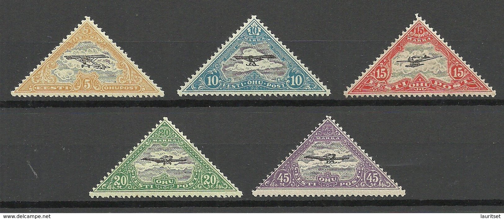 Estland Estonia 1925/27 Michel 48 - 52 A Flugpost * - Estland