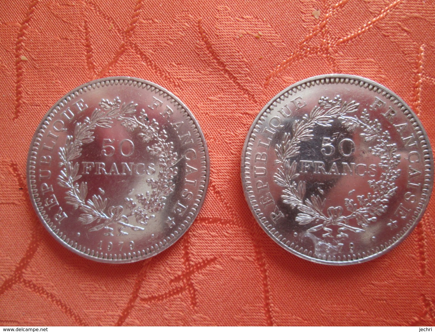 2 Pieces 50 Francs Argent 1979 - Autres & Non Classés