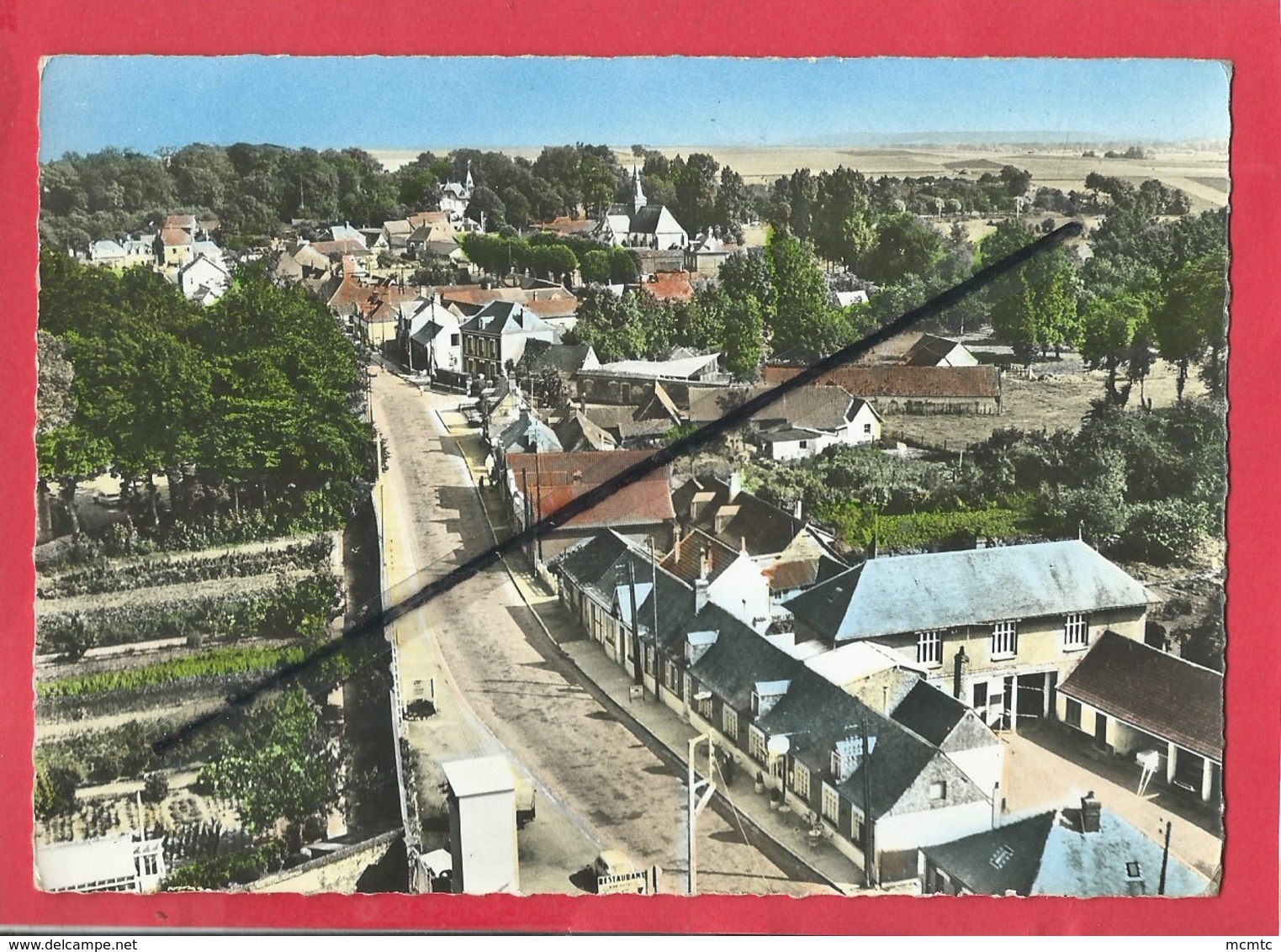 CPSM Grand Format - En Avion Au Dessus De...3k. Noyelles Sur Mer -(Somme) - Vue Générale Et Hôtel Des Voyageurs - Noyelles-sur-Mer