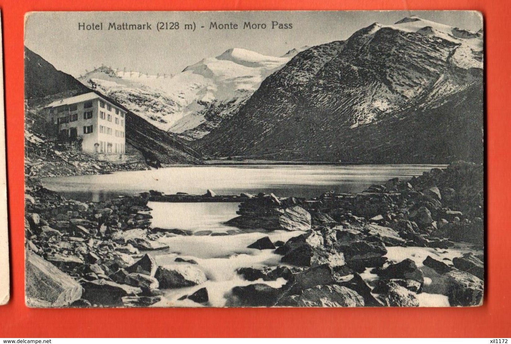 MTV-35  Hotel Mattmark Monte Moro Pass Ob Saas-Almagell. Gelaufen 1925 - Saas-Almagell