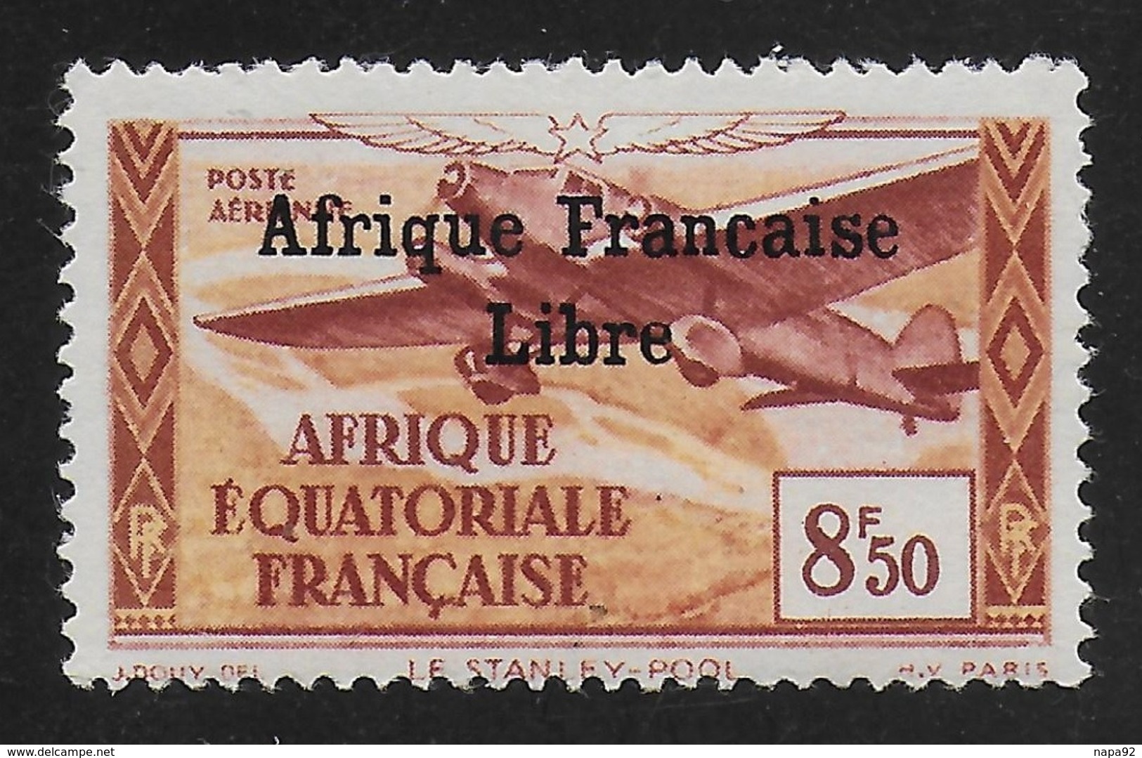 AFRIQUE EQUATORIALE FRANCAISE - AEF - A.E.F. - 1940 - YT PA 19** - VARIETE SANS CEDILLE - Neufs