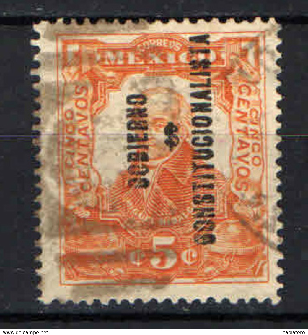 MESSICO - 1914 - Miguel Hidalgo Con Sovrastampa - Overprinted - USATO - Messico