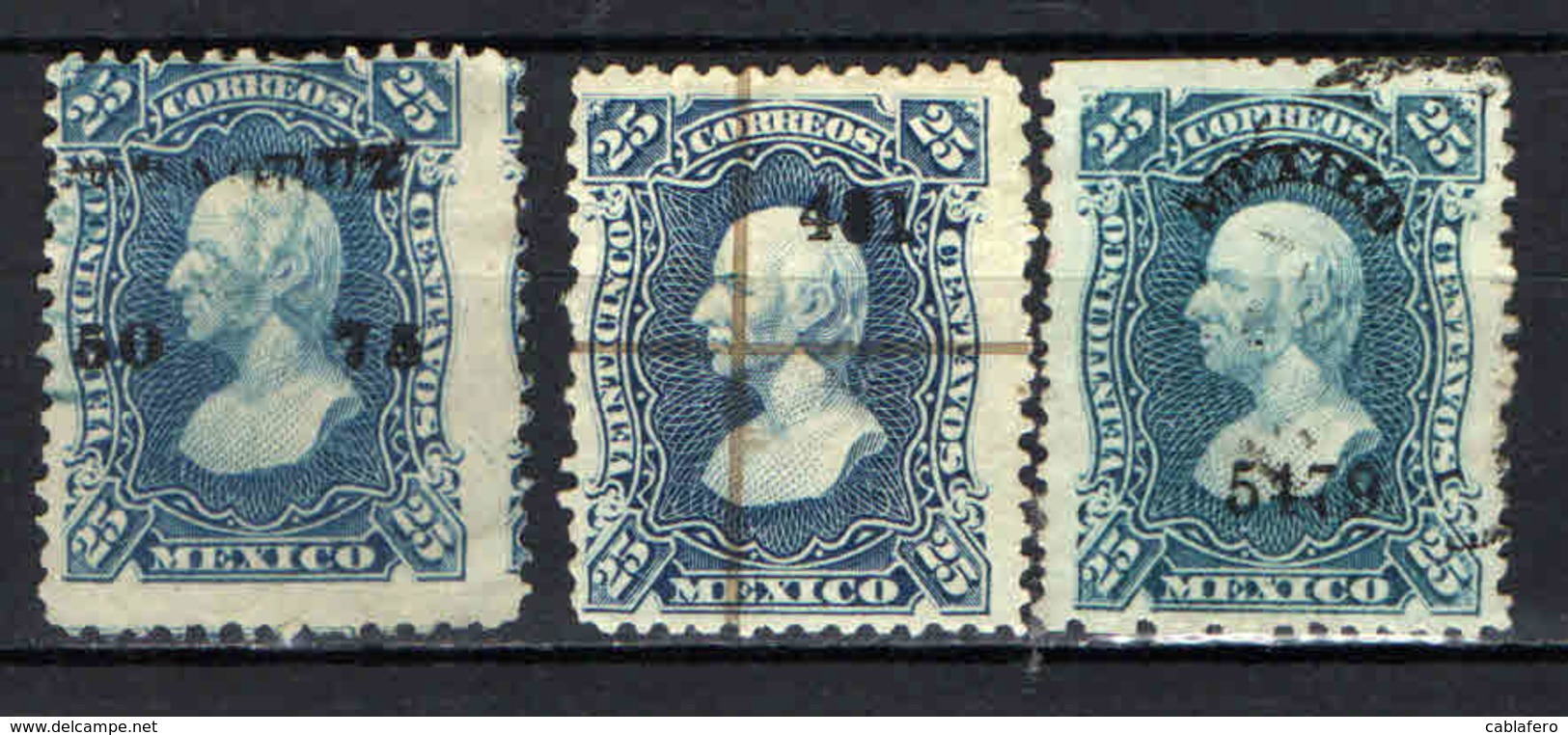 MESSICO - 1874 - HIDALGO CON SOVRASTAMPA - OVERPRINTED - USATI - Messico