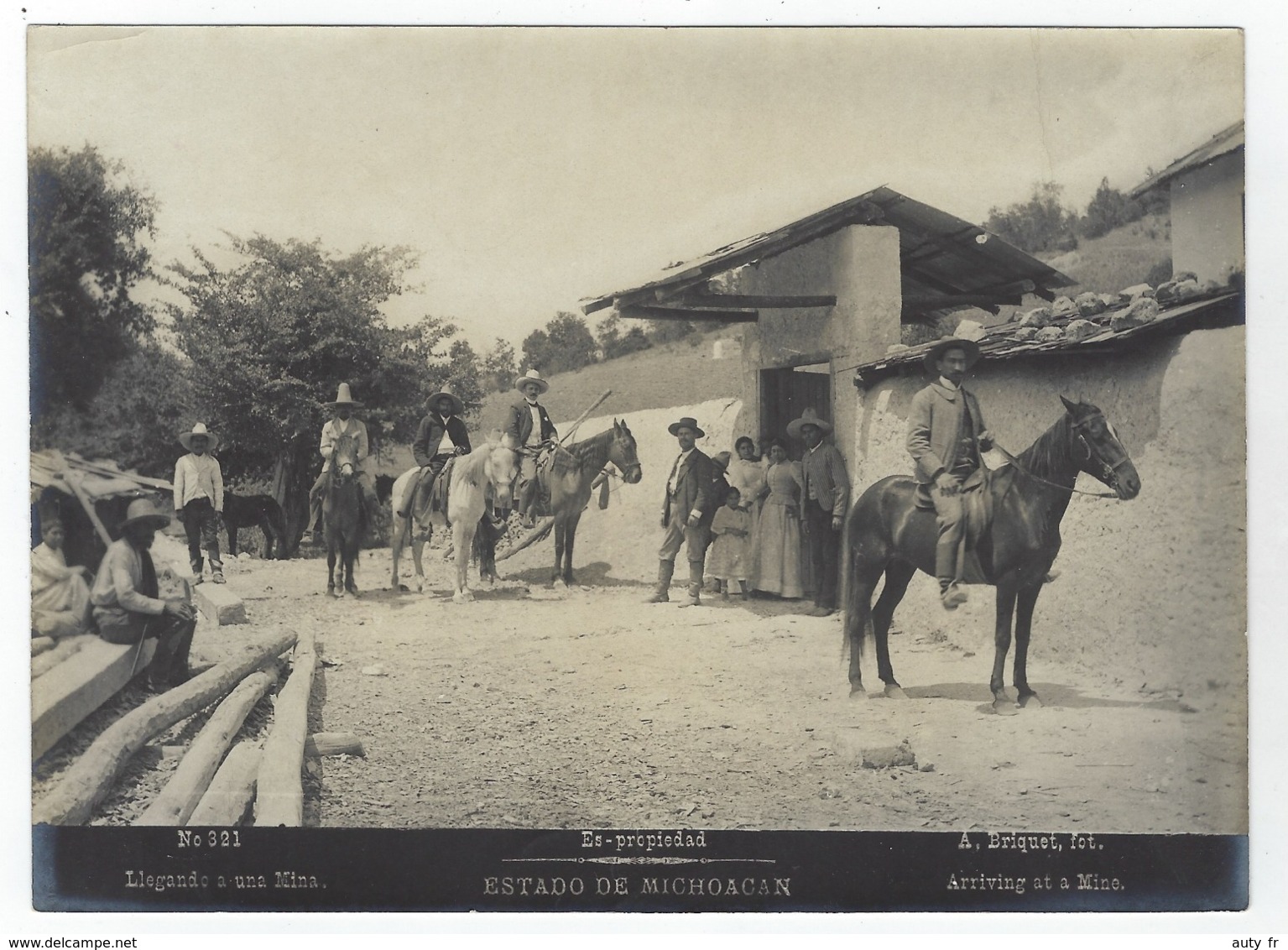 MEXICO - Estado De MICHOCAN - Llegando A Una Mina - Photo A. BRIQUET N°321 - Ancianas (antes De 1900)