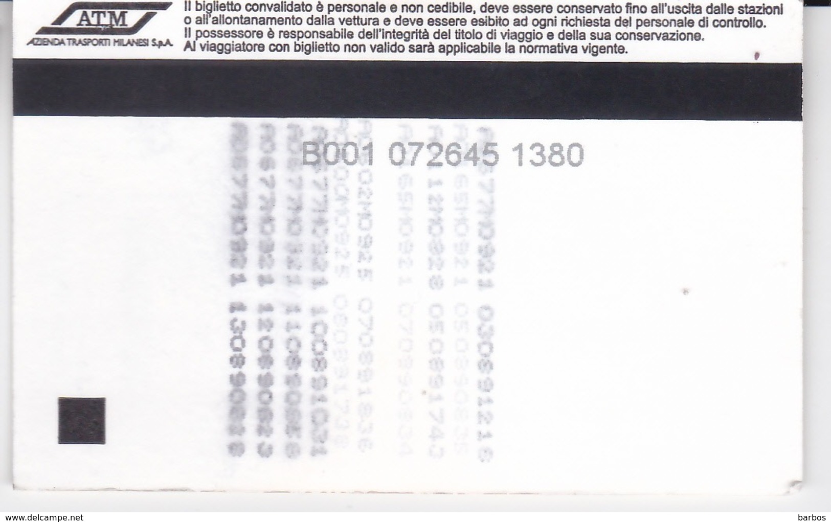 2019, Italy , Milano   , Metro  Ticket  , Biglietto Urbano , Used - Europe