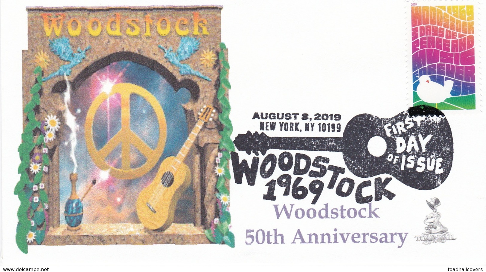 Woodstock 50th Anniversary FDC, New York, NY Pictorial Cancellation, From Toad Hall Covers! (#3 Of 4) - 2011-...