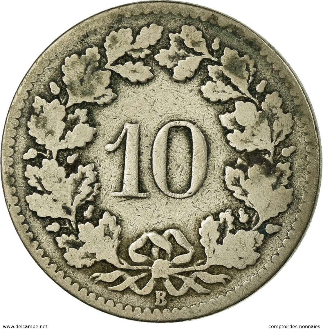 Monnaie, Suisse, 10 Rappen, 1882, Bern, TB, Copper-nickel, KM:27 - Autres & Non Classés