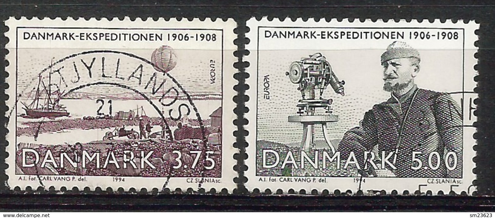 Dänemark / Danmark 1994  Mi.Nr. 1077 / 1078 , EUROPA CEPT  Entdeckungen Und Erfindungen - Gestempelt / Fine Used / (o) - Gebraucht