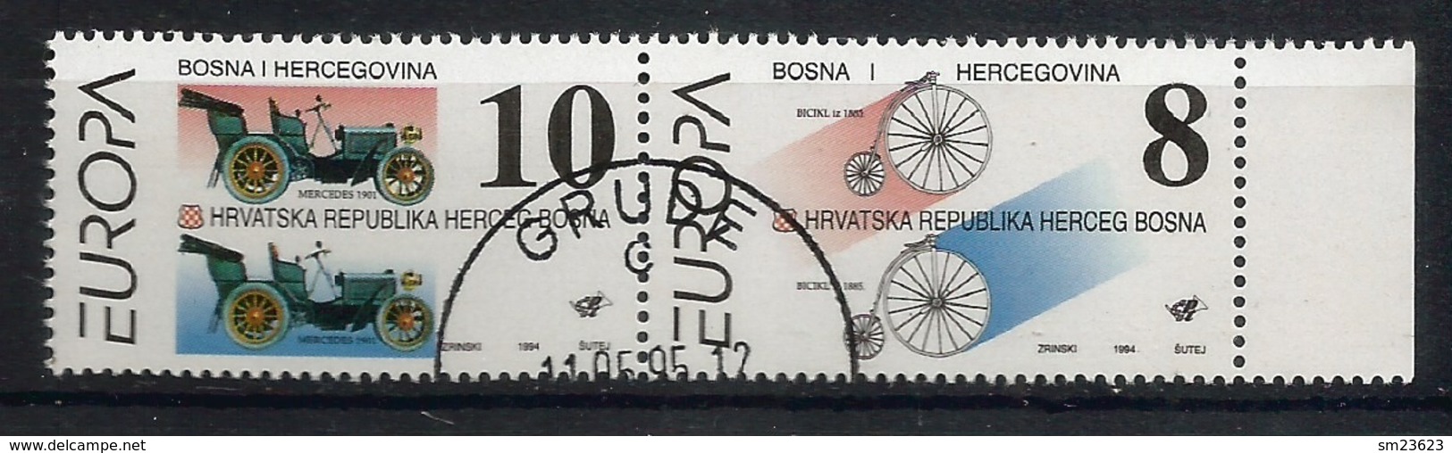 Bosnien-Herzegowina / Kroatische Post Mostar  , EUROPA CEPT - Entdeckungen Und Erfindungen - Gestempelt / Used / (o) - Bosnien-Herzegowina