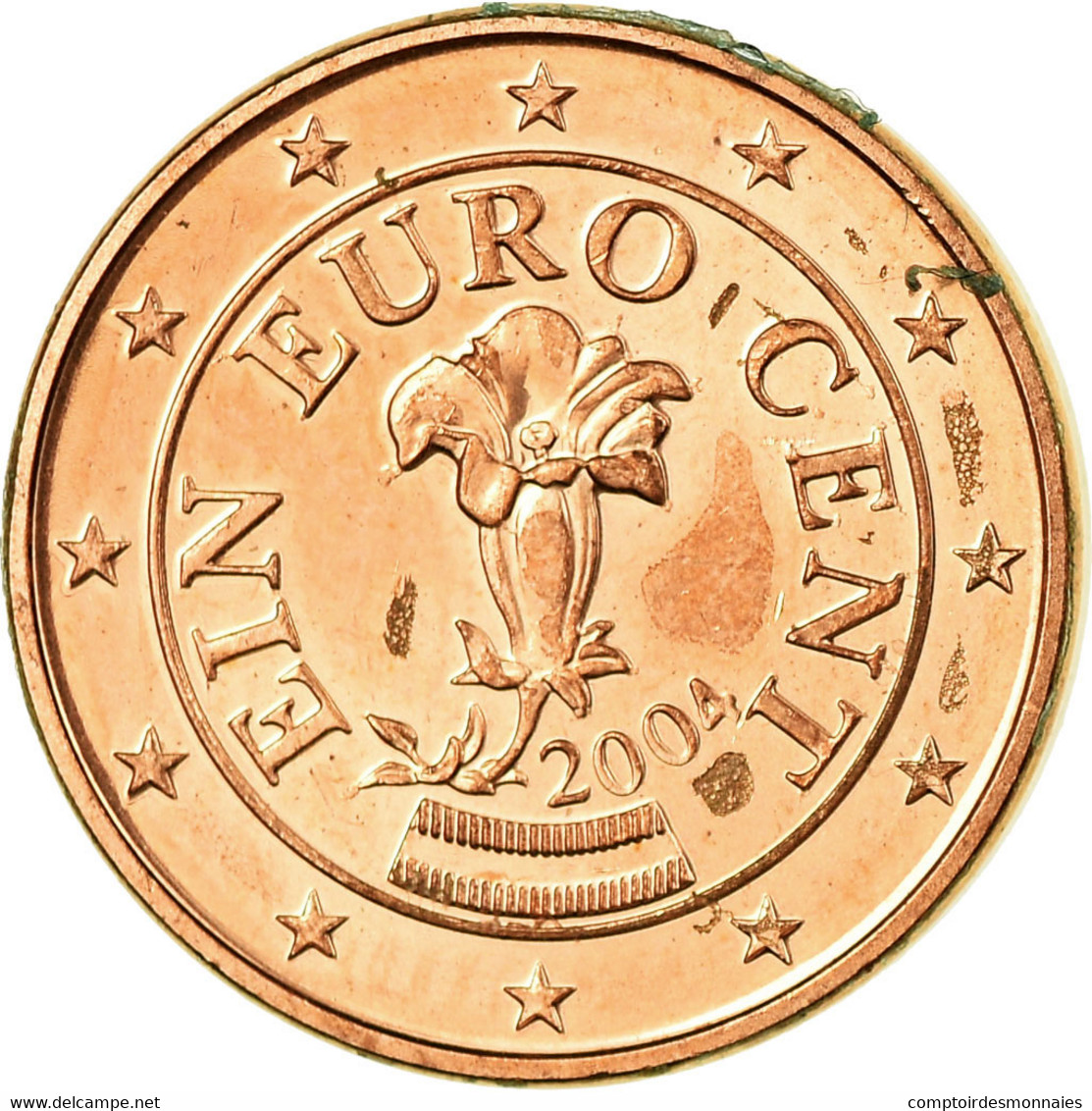 Autriche, Euro Cent, 2004, TTB, Copper Plated Steel, KM:3082 - Autriche