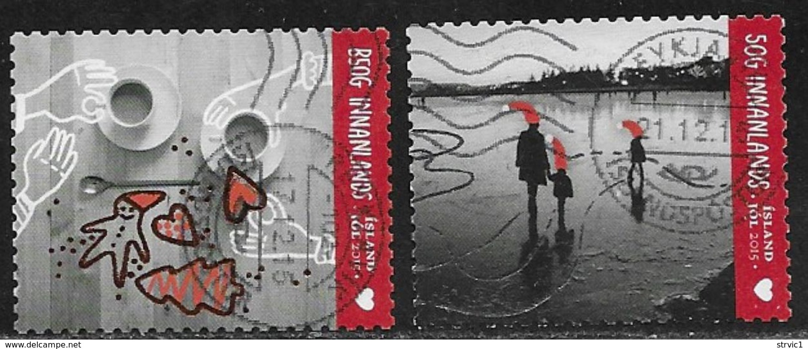 Iceland Scott # 1391-2 Used Christmas, 2015 - Used Stamps