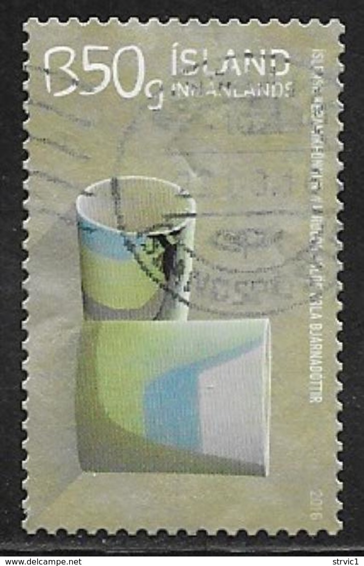 Iceland Scott # 1398 Used Ceramic Art, 2016 - Used Stamps